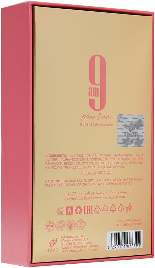 Afnan 9AM Pour Femme – Eau de Parfum – 100ml